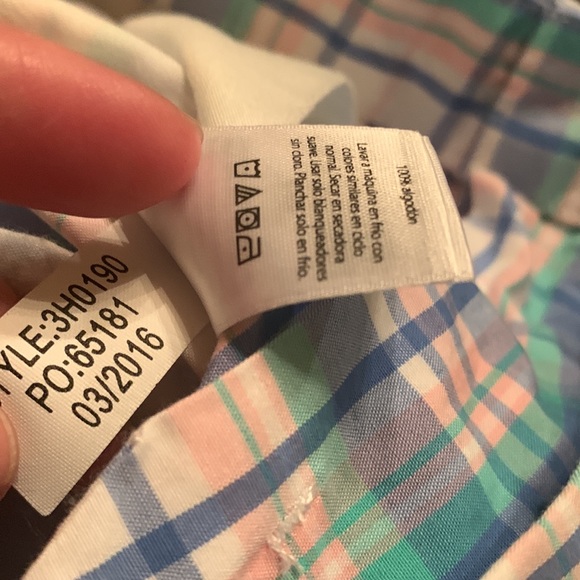 Vineyard Vines plaid breaker shorts Pastel plaid cotton poplin size 18 worn once - Picture 4 of 13